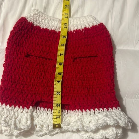 Hand crafted Crochet pets dress Skirt with Bow - Picture 4 of 5